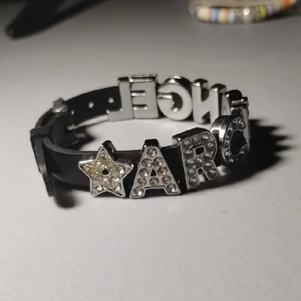 ARCHANGEL Clear Crystal Silver-Tone Logo Bracelet